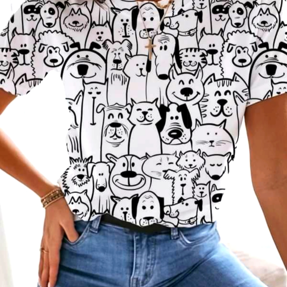 Adorable dogs tee -New w/o tags.